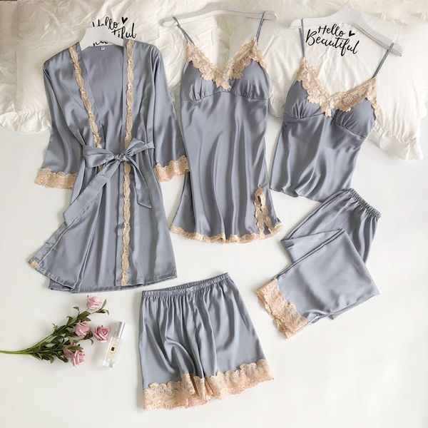 quality summer thin ice silk long sleeve in paragraph condole robe five padding leisurewear suit can be worn outside the belt, Gray
quality summer thin ice silk long sleeve in paragraph condole robe five padding leisurewear suit can be worn outside the belt, Gray