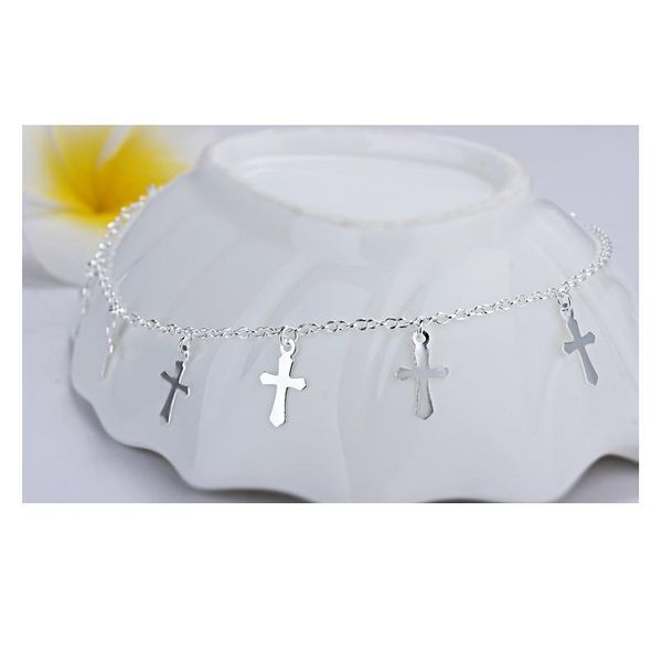 new fashion summer 925 sterling silver cross anklet for women pendant chain ankle bracelet foot qylmtl, Red;blue
new fashion summer 925 sterling silver cross anklet for women pendant chain ankle bracelet foot qylmtl, Red;blue