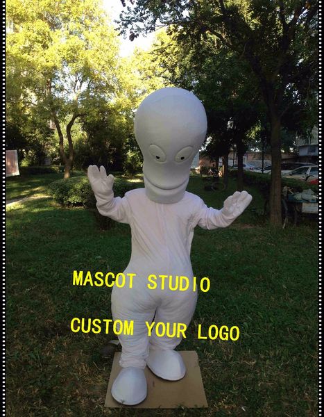 mascot doll costumewhite monster mascot costume alien custom fancy costume anime kits mascotte fancy dress carnival costume41868, Red;yellow