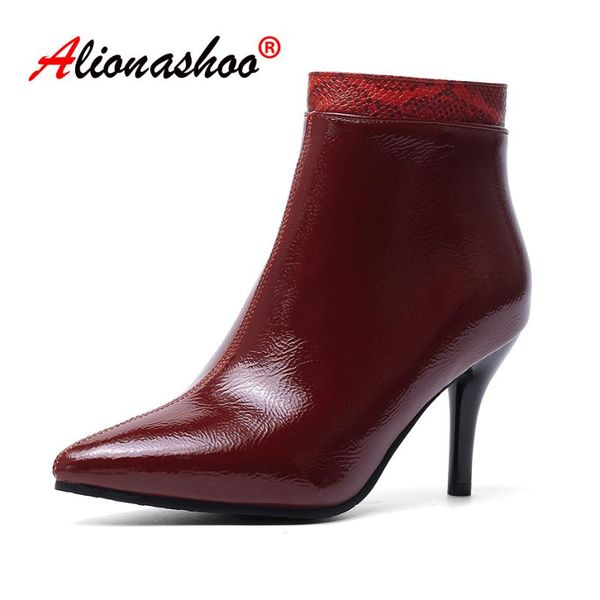 2020 spring shoes women pointed toe ankle high stiletto heels boots zip black vintage thin high heels botas mujer plus size17 48
2020 spring shoes women pointed toe ankle high stiletto heels boots zip black vintage thin high heels botas mujer plus size17 48
