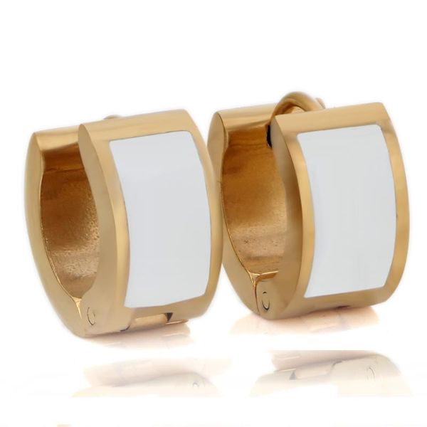 hoop & huggie trendy women enamel earrings high polished 316l stainless steel simple cool men, Golden;silver
hoop & huggie trendy women enamel earrings high polished 316l stainless steel simple cool men, Golden;silver