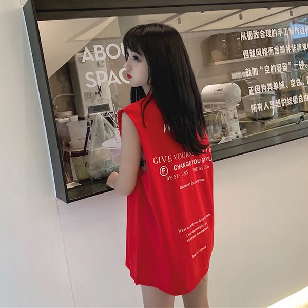 new summer loose women's ins wear korean vest skirt yuansuo bf wind letter basketball shirt sleeveless t-shirt cool 2021
new summer loose women's ins wear korean vest skirt yuansuo bf wind letter basketball shirt sleeveless t-shirt cool 2021