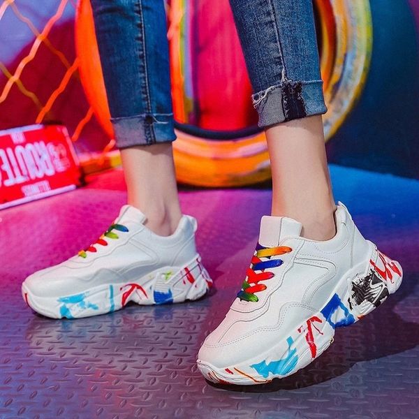 women's chunky shoes colorful sneakers for women thick bottom vulcanzied white lace up graffiti flat platform drop shipping #ed09
women's chunky shoes colorful sneakers for women thick bottom vulcanzied white lace up graffiti flat platform drop shipping #ed09