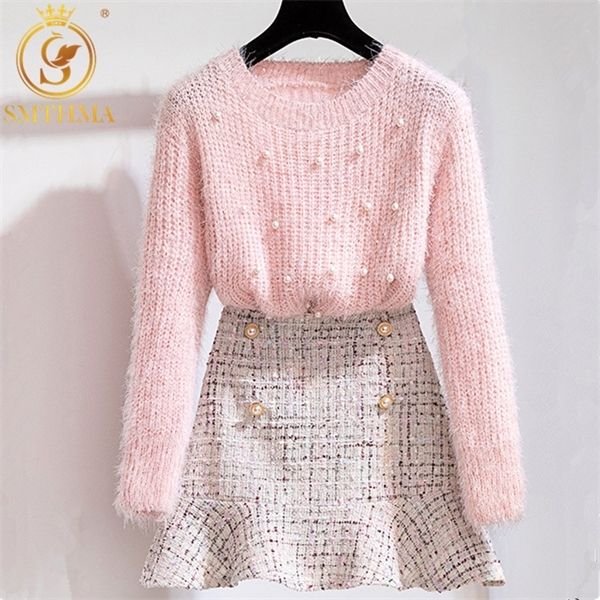 2020 new autumn winter two piece set women elegant beading knitted sweater+high waist tweed plaid mermaid skirt ladies outfits c1115 c1118, Black;white
2020 new autumn winter two piece set women elegant beading knitted sweater+high waist tweed plaid mermaid skirt ladies outfits c1115 c1118, Black;white