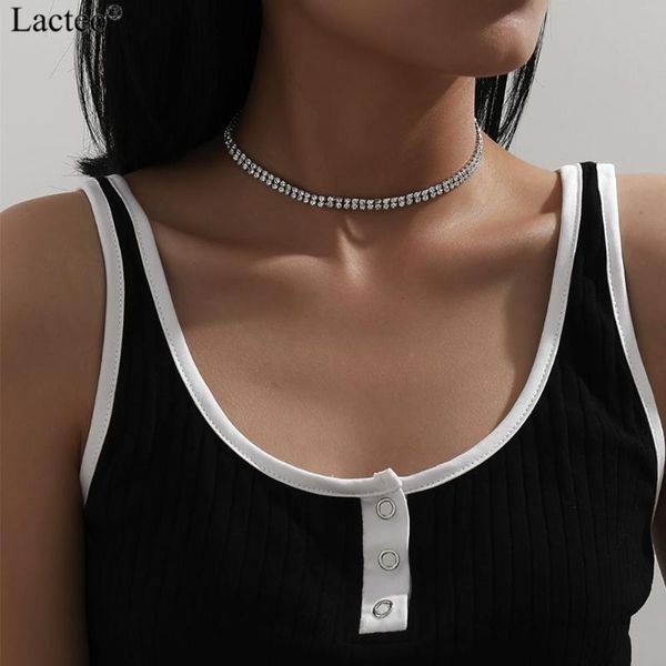 chains lacteo fashion shiny rhinestone clavicle chain choker necklace for women simple bling double layer crystal charm, Silver
chains lacteo fashion shiny rhinestone clavicle chain choker necklace for women simple bling double layer crystal charm, Silver