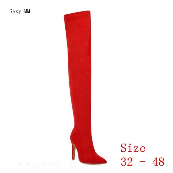 boots spring autumn women over the knee thick high heel woman thigh small plus size 32 - 48, Black
boots spring autumn women over the knee thick high heel woman thigh small plus size 32 - 48, Black
