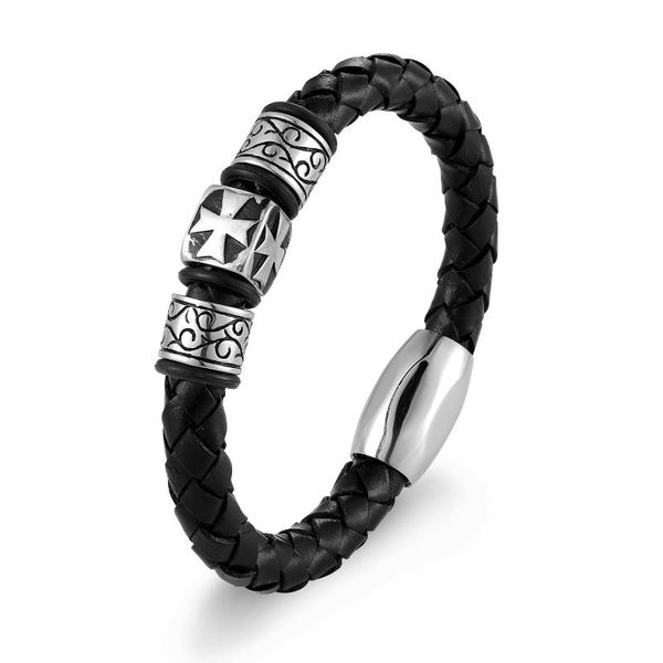 charm bracelets stainless steel magnet clasp bracelet personality men's cross holy sword knight braided leather cord, Golden;silver
charm bracelets stainless steel magnet clasp bracelet personality men's cross holy sword knight braided leather cord, Golden;silver