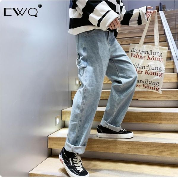 ewq men fashion solid loose 2019 jeans men's wide leg autumn denim pants jeans male straight vintage full length 9y00281, Blue
ewq men fashion solid loose 2019 jeans men's wide leg autumn denim pants jeans male straight vintage full length 9y00281, Blue