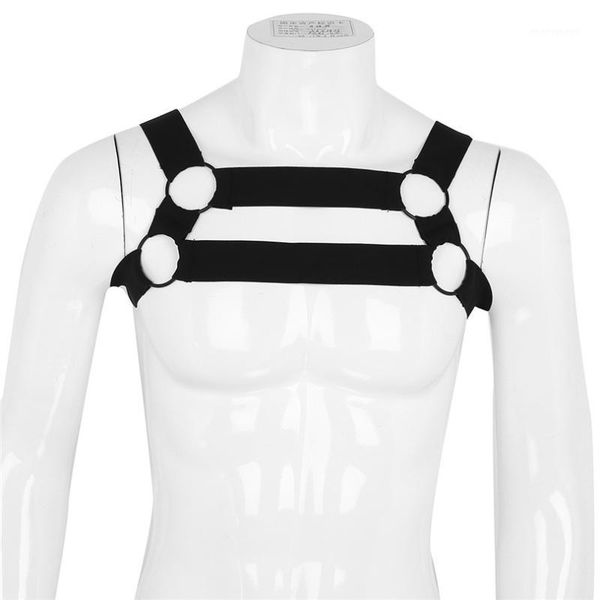 iefiel male mens lingerie nylon elastic shoulder body chest muscle harness belt bondage costume belt with metal o rings1, Black
iefiel male mens lingerie nylon elastic shoulder body chest muscle harness belt bondage costume belt with metal o rings1, Black