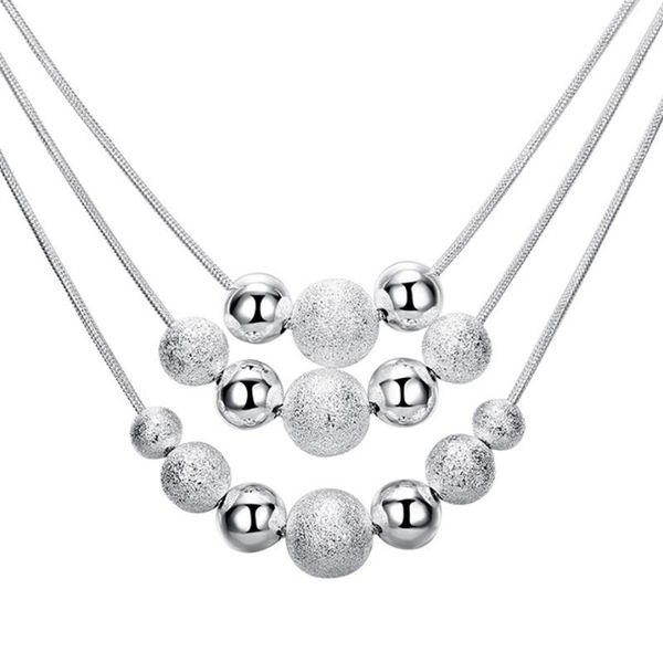 chains 925 silver plated necklace jewelry frosted smooth beads beaded temperament charm choker chain
chains 925 silver plated necklace jewelry frosted smooth beads beaded temperament charm choker chain