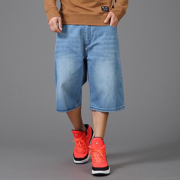 men's shorts jeans men 2021 brand large size loose denim hip hop skateboard pants blue 7 points 30-44 46, White;black
men's shorts jeans men 2021 brand large size loose denim hip hop skateboard pants blue 7 points 30-44 46, White;black