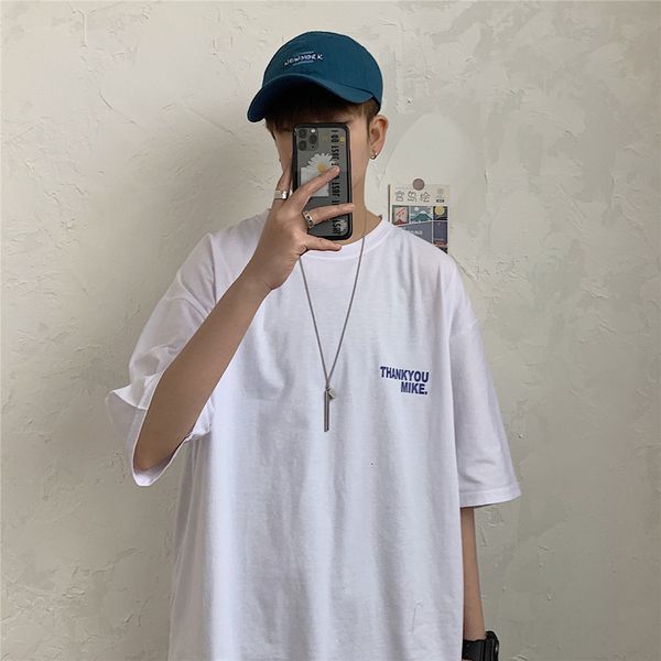 2020 new men's short t-shirt round neck loose / 5 sleeve thin casual summer wear, White;black
2020 new men's short t-shirt round neck loose / 5 sleeve thin casual summer wear, White;black