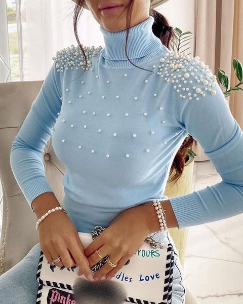 women's sweaters autumn winter solid color beads jumper turtleneck pullovers casual women shirt long sleeve tight sweater girls, White;black
women's sweaters autumn winter solid color beads jumper turtleneck pullovers casual women shirt long sleeve tight sweater girls, White;black