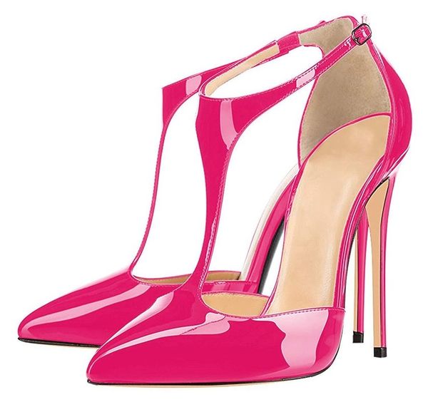 women's in high heels heel12cm t-strap bombs dressed stilettos zapatos of mujer large shoes, Black
women's in high heels heel12cm t-strap bombs dressed stilettos zapatos of mujer large shoes, Black