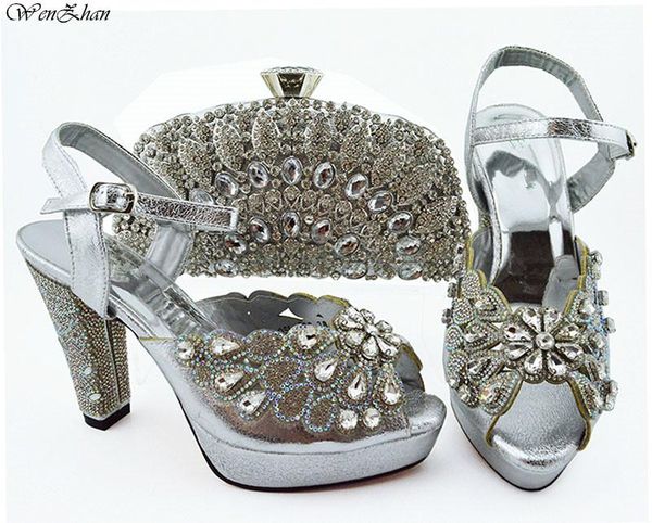 dress shoes fashion italian wedding with matching bags sliver color african high heel shoe and bag set for party wenzhan b94-5, Black
dress shoes fashion italian wedding with matching bags sliver color african high heel shoe and bag set for party wenzhan b94-5, Black