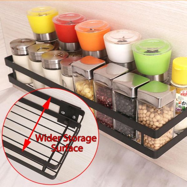 of punch stainless steel wall mounted shelf spice seasoning jar rack kitchen organizer rack shelf bottle holder