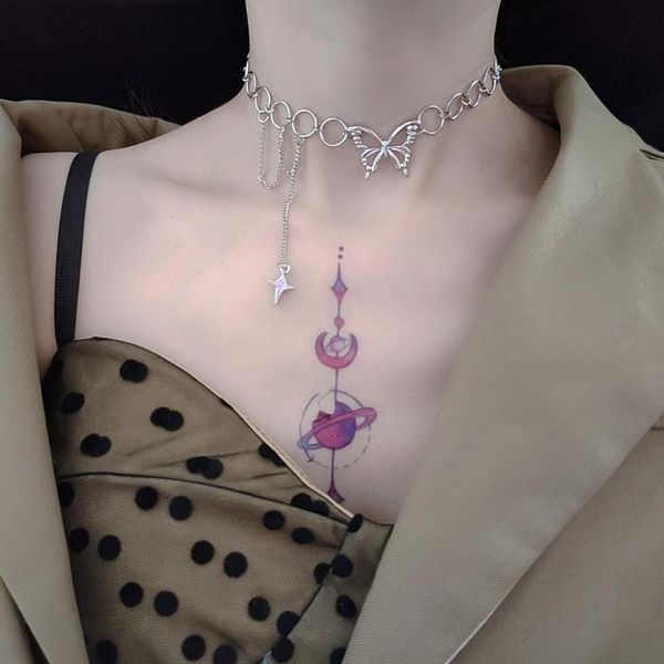 chokers huanzhi 2021 punk trendy butterfly circle stitching cross pendant clavicle chain choker necklace for women party accessories, Golden;silver
chokers huanzhi 2021 punk trendy butterfly circle stitching cross pendant clavicle chain choker necklace for women party accessories, Golden;silver
