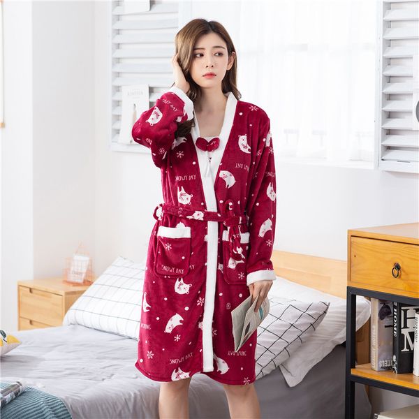 2PCS Flannel Robes Set Flower Women Kimono Bathrobe Gown Winter Coral Fleece Sleepwear Soft Thick Nightwear Sexy Home Wear
2PCS Flannel Robes Set Flower Women Kimono Bathrobe Gown Winter Coral Fleece Sleepwear Soft Thick Nightwear Sexy Home Wear
