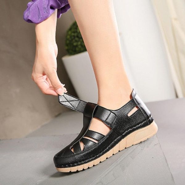 2021 summer new women's sandals fashion breathable women shoes soft and comfortable mid-heel flat bottom hollow mother sandals, Black
2021 summer new women's sandals fashion breathable women shoes soft and comfortable mid-heel flat bottom hollow mother sandals, Black