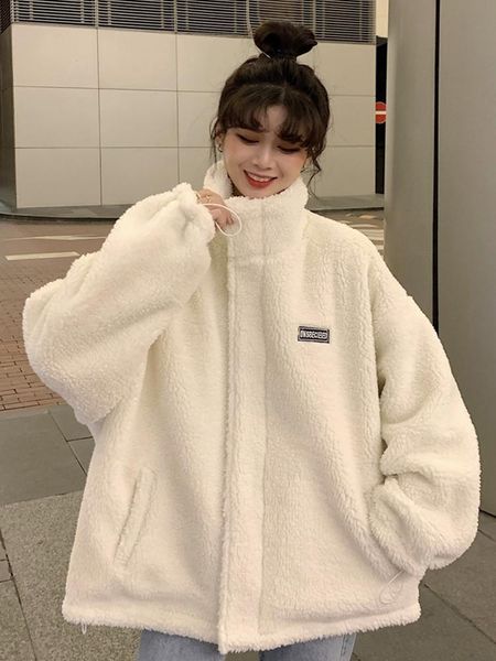 women's jackets autumn and winter all-match lamb velvet casual jacket women 2021 korean style loose mid-length two-sided, Black;brown
women's jackets autumn and winter all-match lamb velvet casual jacket women 2021 korean style loose mid-length two-sided, Black;brown