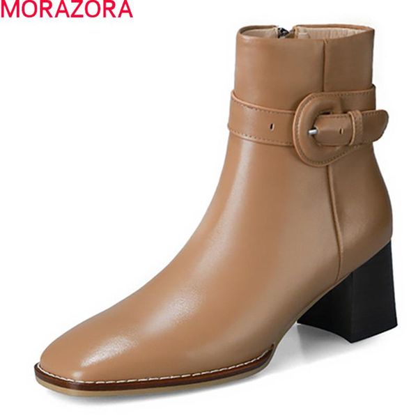 boots morazora 2021 brand fashion women genuine leather thick high heels square toe ankle for woman, Black
boots morazora 2021 brand fashion women genuine leather thick high heels square toe ankle for woman, Black