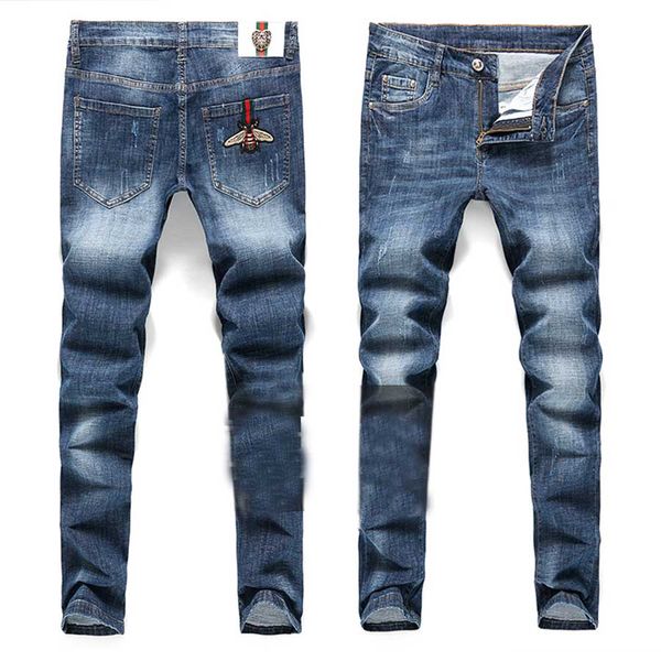 mens jeans distressed motorcycle cycling pants designer jeans slim-fit striped fashion snake embroidered denim trousers, Blue
mens jeans distressed motorcycle cycling pants designer jeans slim-fit striped fashion snake embroidered denim trousers, Blue