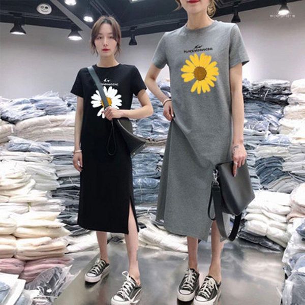 casual dresses summer dress women korean sunflower fashion print tshirt 90s helianthus flowers midi woman vestidos 20211, Black;gray
casual dresses summer dress women korean sunflower fashion print tshirt 90s helianthus flowers midi woman vestidos 20211, Black;gray