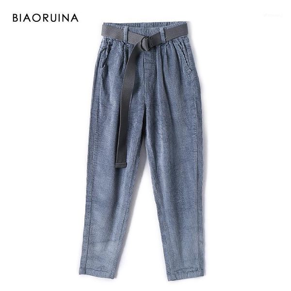 biaoruina women's corduroy solid warm thick autumn winter pant ankle length female casual harem pant trousers with belt1, Black;white
biaoruina women's corduroy solid warm thick autumn winter pant ankle length female casual harem pant trousers with belt1, Black;white