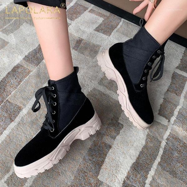 boots lapolaka 2021 plus size 46 platform casual shoes woman lace-up chunky heels fashion lady footwear1, Black
boots lapolaka 2021 plus size 46 platform casual shoes woman lace-up chunky heels fashion lady footwear1, Black