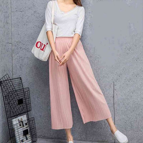 summer spring fashion tide black casual loose elastic waist high pleated wide leg women chiffon loose pants, Black;white
summer spring fashion tide black casual loose elastic waist high pleated wide leg women chiffon loose pants, Black;white