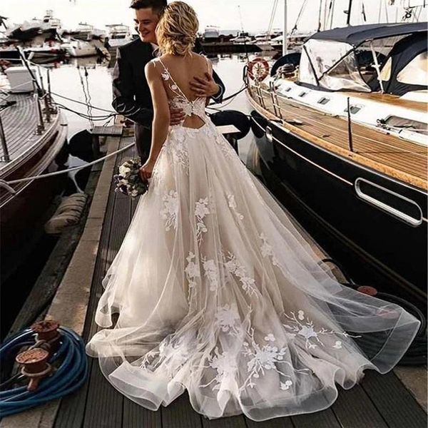 2021 boho wedding dresses backless lace applique sweep train beaded lace applique sleeveless beaded custom made beach wedding gown, White
2021 boho wedding dresses backless lace applique sweep train beaded lace applique sleeveless beaded custom made beach wedding gown, White