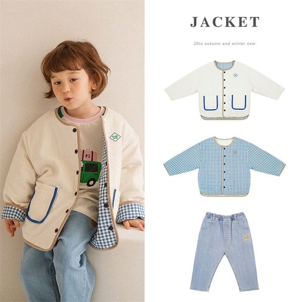 kids jacket 2020 new autumn winter korea ps boys girls 2-side wear fashion coat baby child cotton outwear clothes lj201007, Blue
kids jacket 2020 new autumn winter korea ps boys girls 2-side wear fashion coat baby child cotton outwear clothes lj201007, Blue