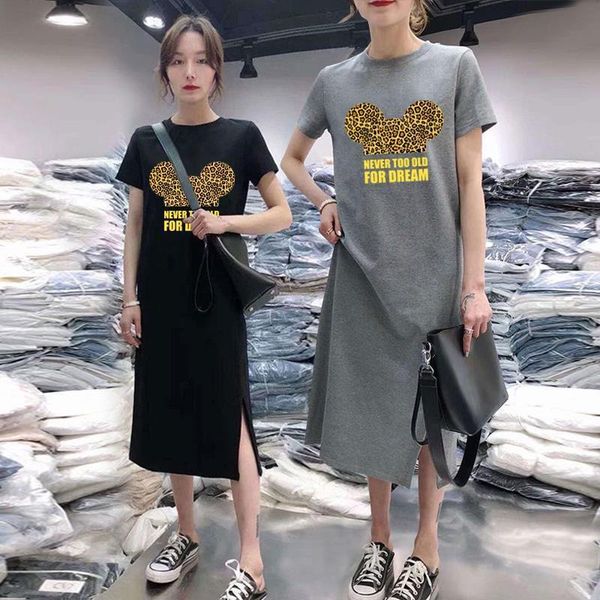 summer women black dress leopard letter o neck short sleeve tshirt dresses clothes harajuku printed midi vestidos new, Black;gray
summer women black dress leopard letter o neck short sleeve tshirt dresses clothes harajuku printed midi vestidos new, Black;gray