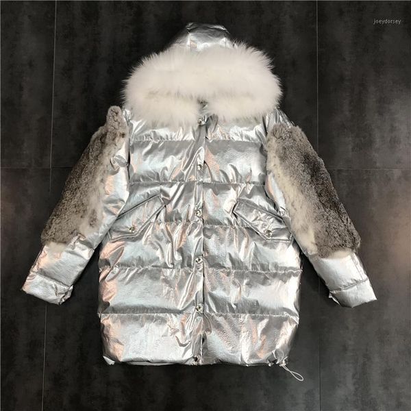 2019 women winter real fur hooded fur panel sleeve thick warm long pink black silver metallic parkas puffer jacket1
2019 women winter real fur hooded fur panel sleeve thick warm long pink black silver metallic parkas puffer jacket1