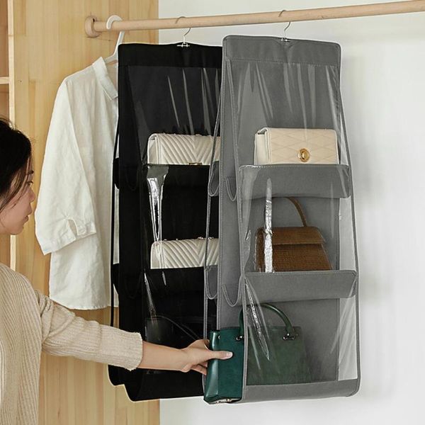storage bags practical 6 pockets folding hanging handbag clear purse tote bag holder organizer door wall closet rack hook hanger
storage bags practical 6 pockets folding hanging handbag clear purse tote bag holder organizer door wall closet rack hook hanger