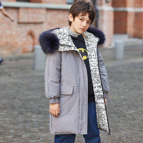 boys down jacket long section thick 2020 winter new children's big children's clothing two sides to wear children's clothing, Blue;gray
boys down jacket long section thick 2020 winter new children's big children's clothing two sides to wear children's clothing, Blue;gray