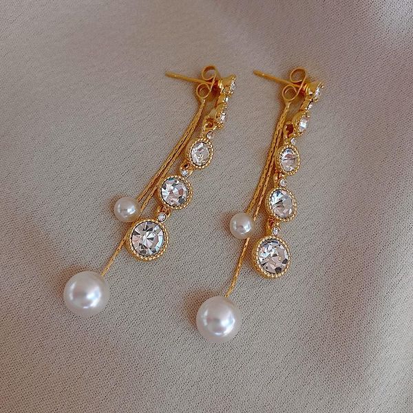 pearl dangle earrings for woman unusual earrings elegant jewelry girl's female temperament jewelry accessories, Silver
pearl dangle earrings for woman unusual earrings elegant jewelry girl's female temperament jewelry accessories, Silver
