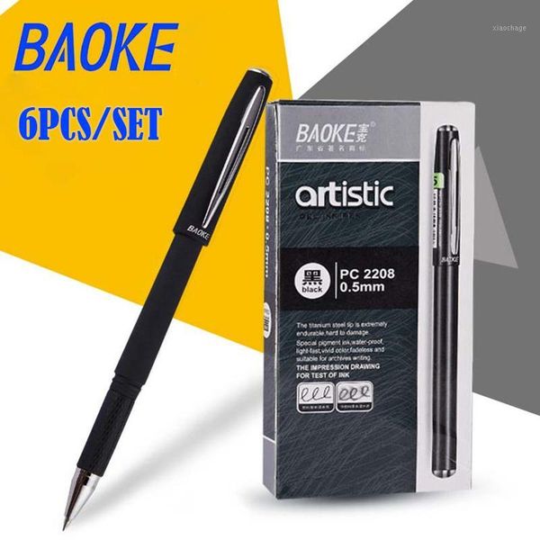 gel pens baoke pen 6pcs/set 0.5mm black ballpoint ball student for writing school office supplies stationery papelaria pc22081
gel pens baoke pen 6pcs/set 0.5mm black ballpoint ball student for writing school office supplies stationery papelaria pc22081