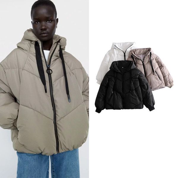 2020 winter new women's casual simple hooded cotton padded jacket loose and thin pure color cotton padded clothes, Tan;black
2020 winter new women's casual simple hooded cotton padded jacket loose and thin pure color cotton padded clothes, Tan;black