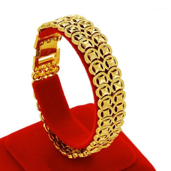 unique mens thick bracelet yellow gold filled double row coin shaped link bracelet & bangle pulseira masculina joalheria1, Black
unique mens thick bracelet yellow gold filled double row coin shaped link bracelet & bangle pulseira masculina joalheria1, Black