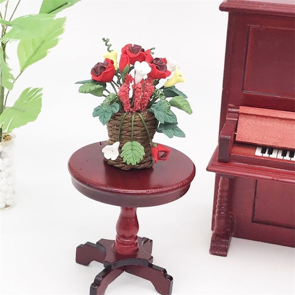 1: 12 mini doll house dollhouse miniature garden living room scene flower ornaments woven basket red rose handmade design crsm
1: 12 mini doll house dollhouse miniature garden living room scene flower ornaments woven basket red rose handmade design crsm