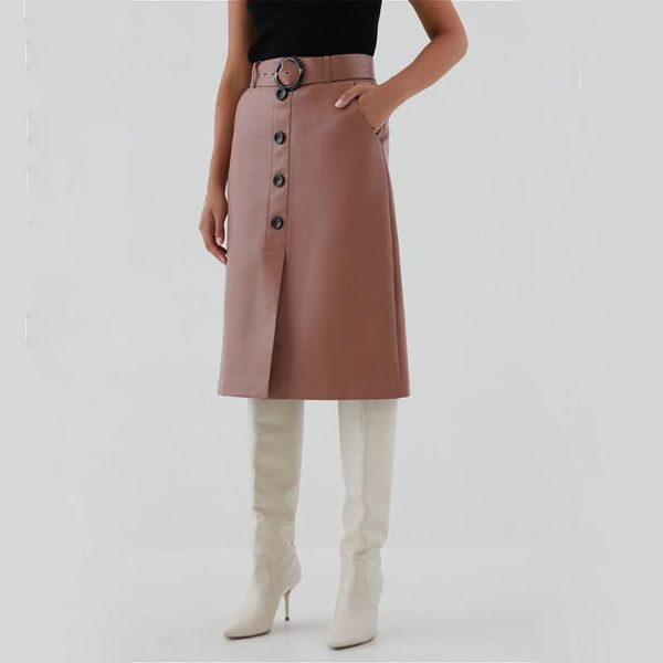 casual high waist pu leather skirt woman elegant office lady basic solid button belt knee-length skirt 2020 new fashion, Black
casual high waist pu leather skirt woman elegant office lady basic solid button belt knee-length skirt 2020 new fashion, Black