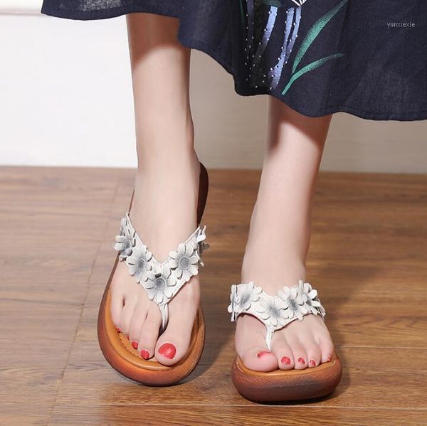 2020 summer sweet flower slippers genuine leather shoes female flat comfortable handmade sandals wedges slippers1, Black
2020 summer sweet flower slippers genuine leather shoes female flat comfortable handmade sandals wedges slippers1, Black