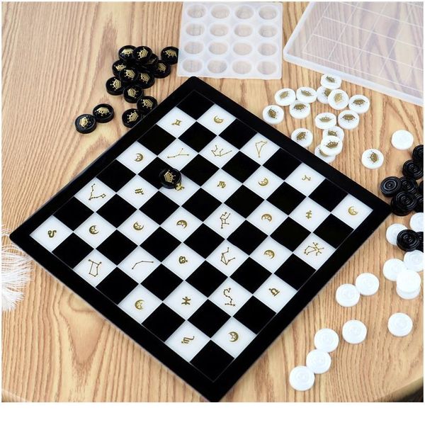creative chess checkers checkerboard chess pieces mirror sile mold for diy epoxy toy mould jewelry maki bbydxz, Black
creative chess checkers checkerboard chess pieces mirror sile mold for diy epoxy toy mould jewelry maki bbydxz, Black