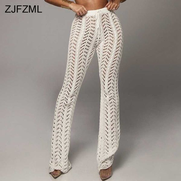 zjfzml solid color crochet beach pants women high waist hollow out knitted trousers autumn cotton see through wide leg pantalon y19070301, Black;white
zjfzml solid color crochet beach pants women high waist hollow out knitted trousers autumn cotton see through wide leg pantalon y19070301, Black;white