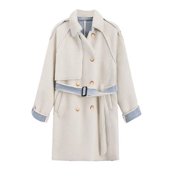women's fur & faux perhaps u women white coat outwear button warm thick turn down collar pocket sash double-breasted c0446, Black
women's fur & faux perhaps u women white coat outwear button warm thick turn down collar pocket sash double-breasted c0446, Black