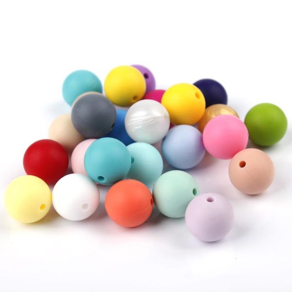 20pc silicone beads 15mm round bead bpa diy silicone baby teether necklace bracelet chain food grade teething beads y1221
20pc silicone beads 15mm round bead bpa diy silicone baby teether necklace bracelet chain food grade teething beads y1221