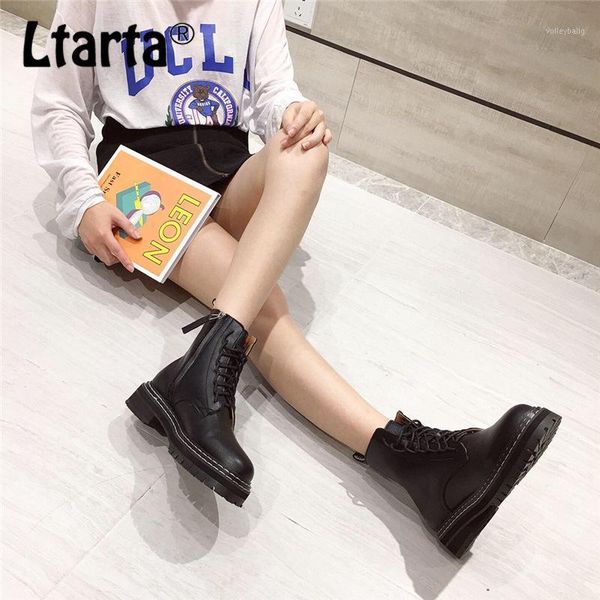 ltarta 2020 new style for autumn and winter same boots lace british boots chunky-heel semi-high heeled -318-11, Black
ltarta 2020 new style for autumn and winter same boots lace british boots chunky-heel semi-high heeled -318-11, Black