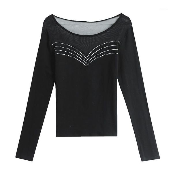 punk rock t-shirt female rhinestone net yarn long sleeve 2020 autumn women's diamond tshirts vetement femme woman tees1, White
punk rock t-shirt female rhinestone net yarn long sleeve 2020 autumn women's diamond tshirts vetement femme woman tees1, White