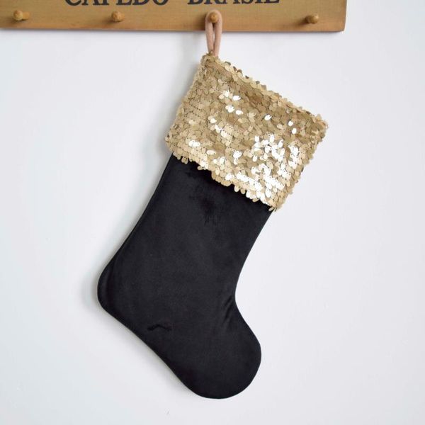 black velvet body,gold sequin blingbling glitter cuff,christmas stocking xmas tree decor festival party ornament
black velvet body,gold sequin blingbling glitter cuff,christmas stocking xmas tree decor festival party ornament